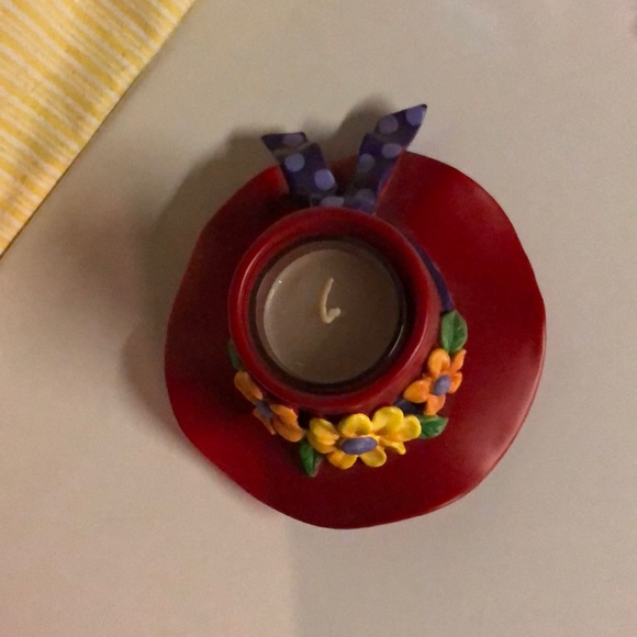 Red hat lady votive candle holder - Picture 3 of 3